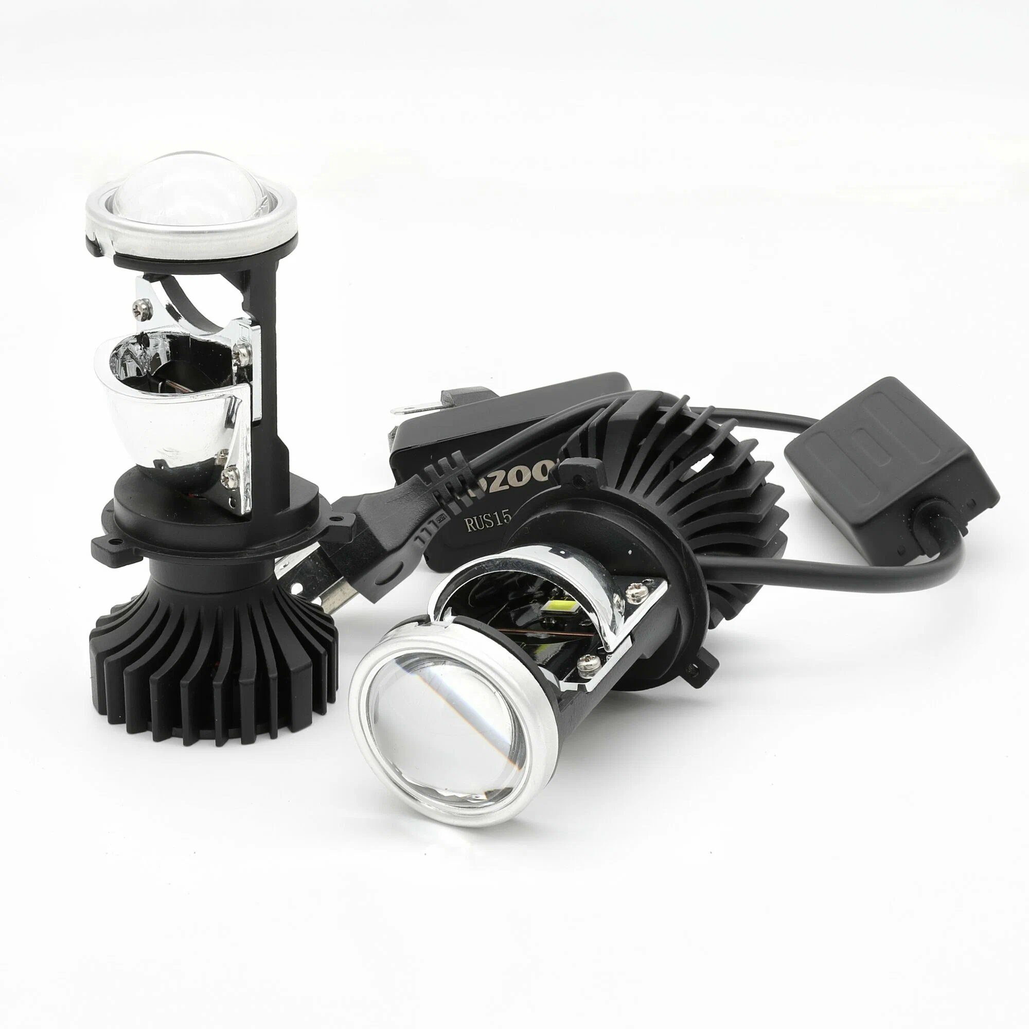Линза светодиодная AOZOOM 1.4" 5100К H4 (комплект 2шт) — изображение 2
